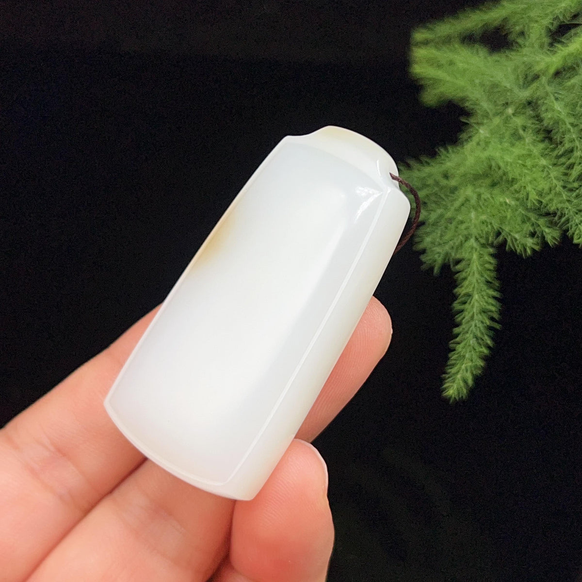 和田玉羊脂白玉糖白无事牌（35.8g）
