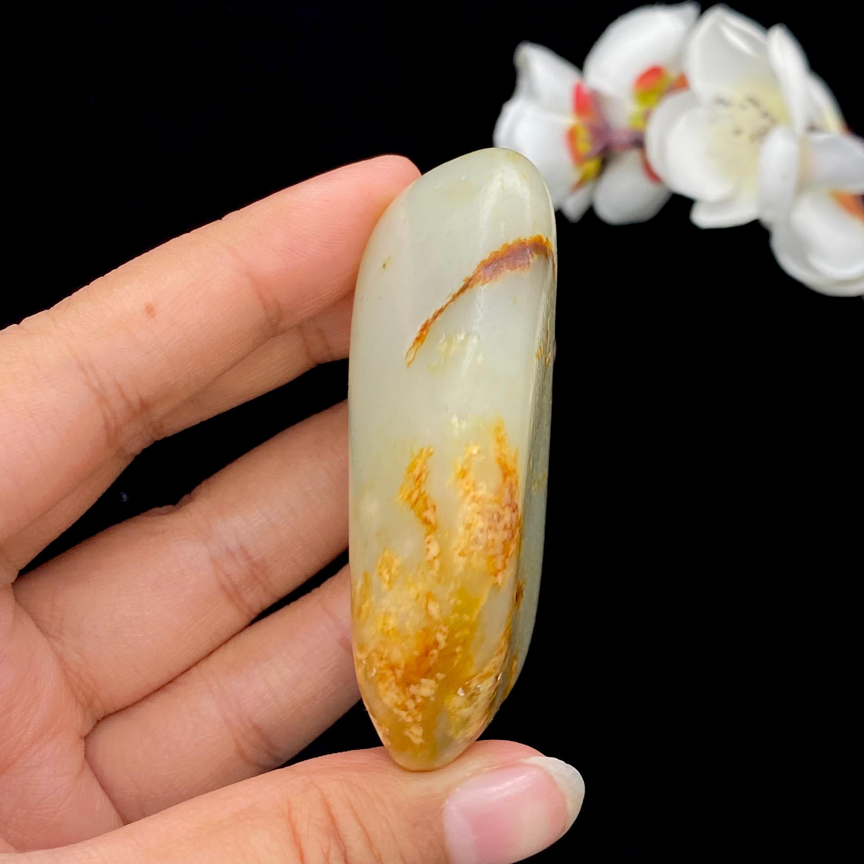 和田玉黄皮籽料原石（95g）