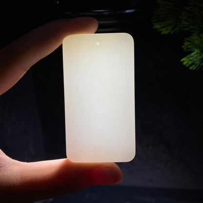 和田玉糖白玉无事牌（67.4g）