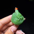 和田玉籽料碧玉龙（31.9g）
