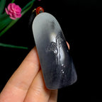 收藏级和田籽料青花山水牌（35.4g）