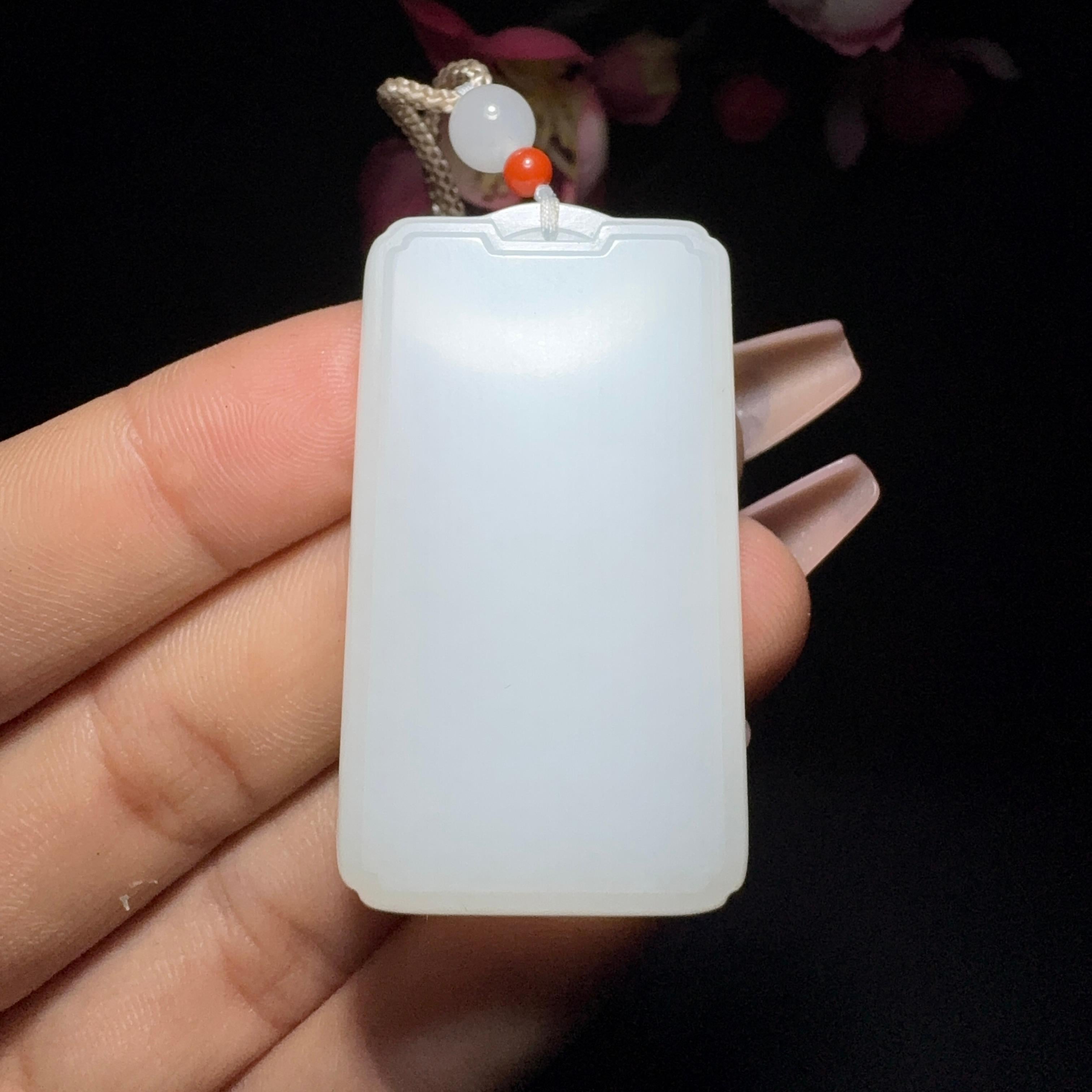 和田玉白玉平安牌（21.2g）