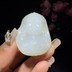 和田玉籽料挂件观音头像（55.2g）