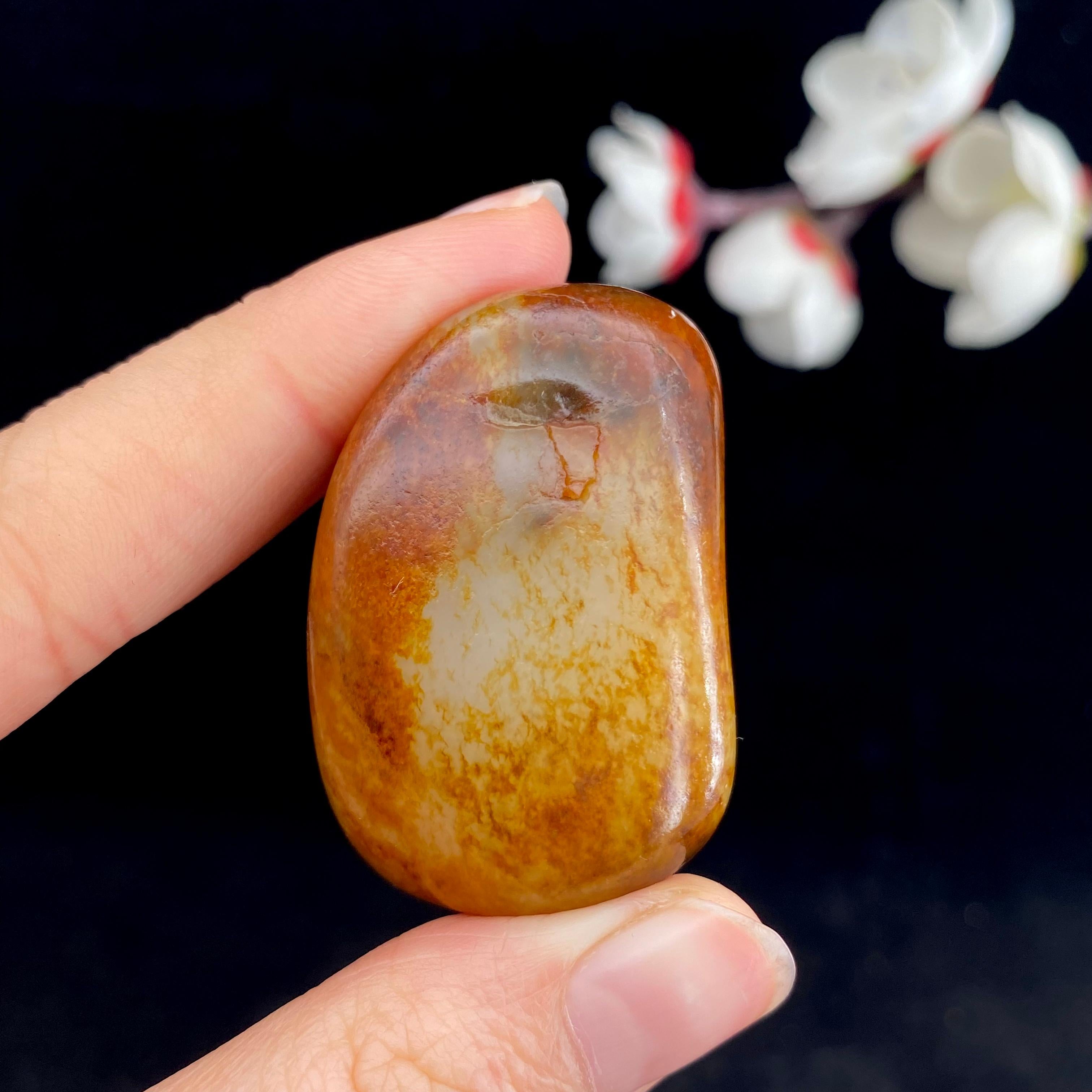 和田玉洒红皮籽料（41.3g）