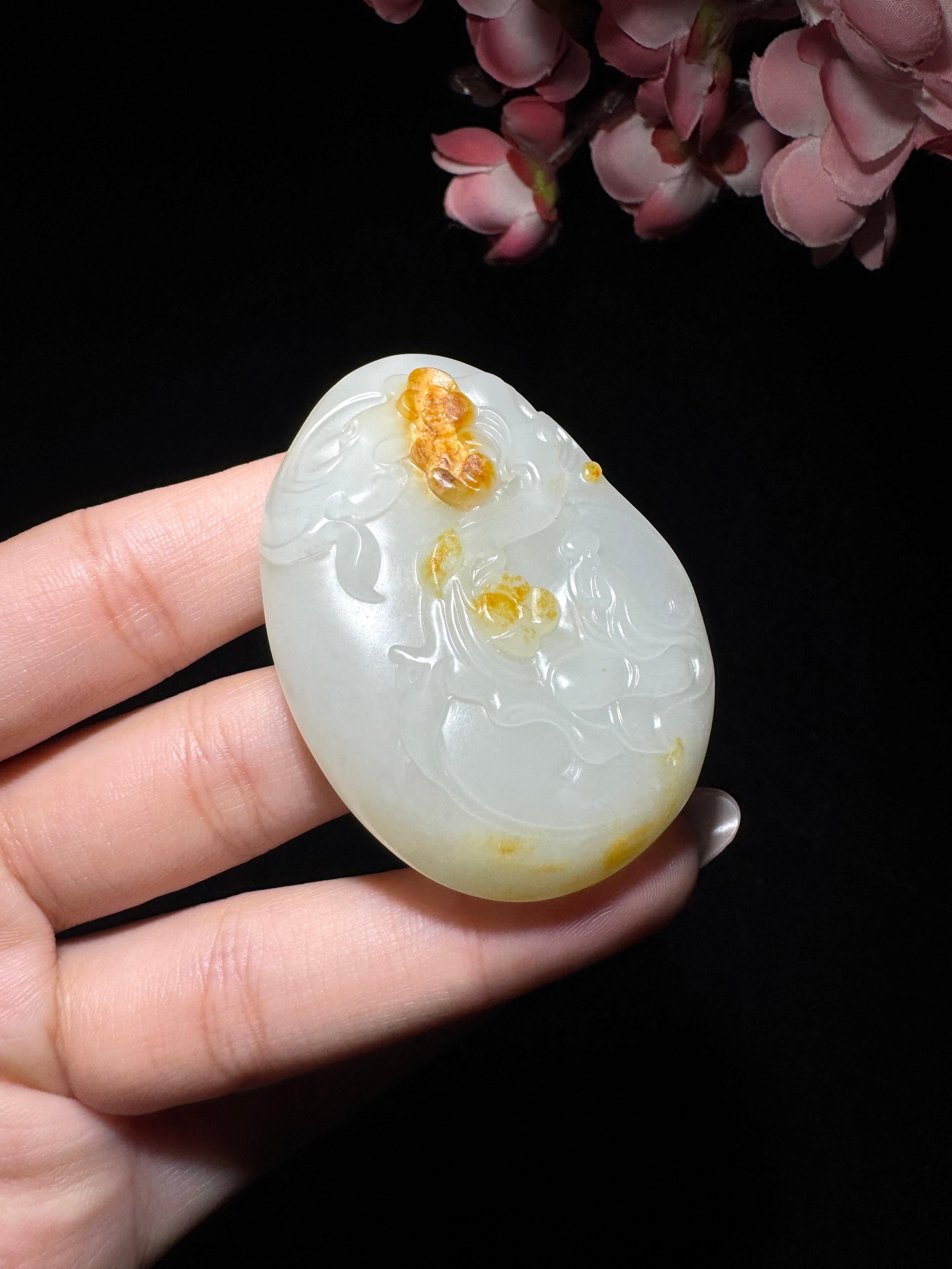和田玉籽料白玉悟道（46.6g）