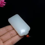和田黑山料白玉平安无事牌（53.2g）