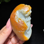 和田玉籽料红皮仿古龙凤（111.0g）