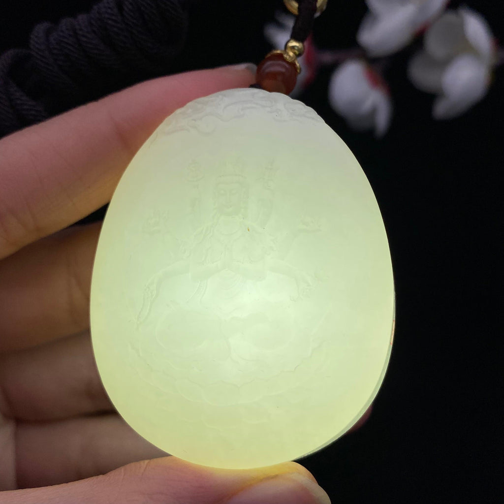 和田玉白玉【千手观音】（80g）