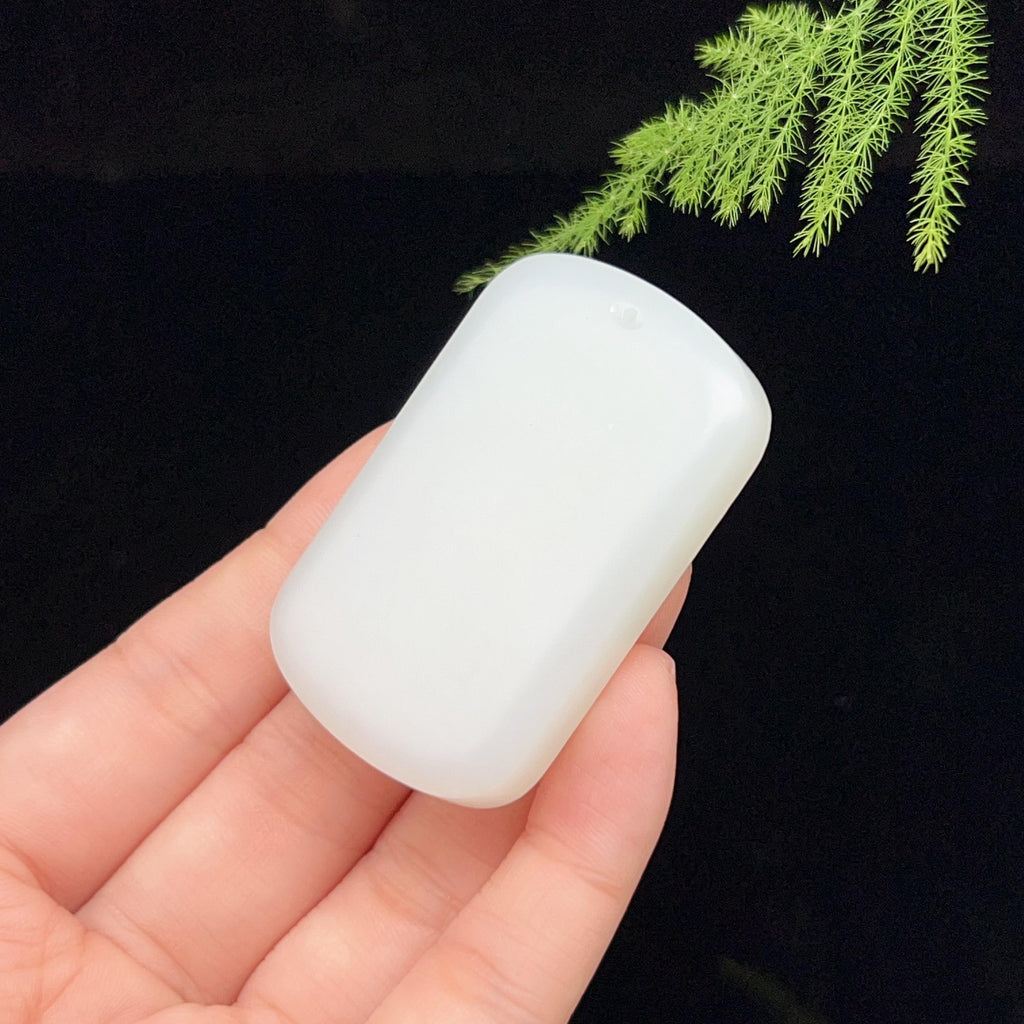 和田玉羊脂白玉无事牌（40.8g）