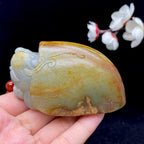 和田玉青花籽料【龙龟】手把件（268.2g）