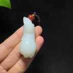 高品质新疆且末糖白玉生肖马挂件（36.2g）
