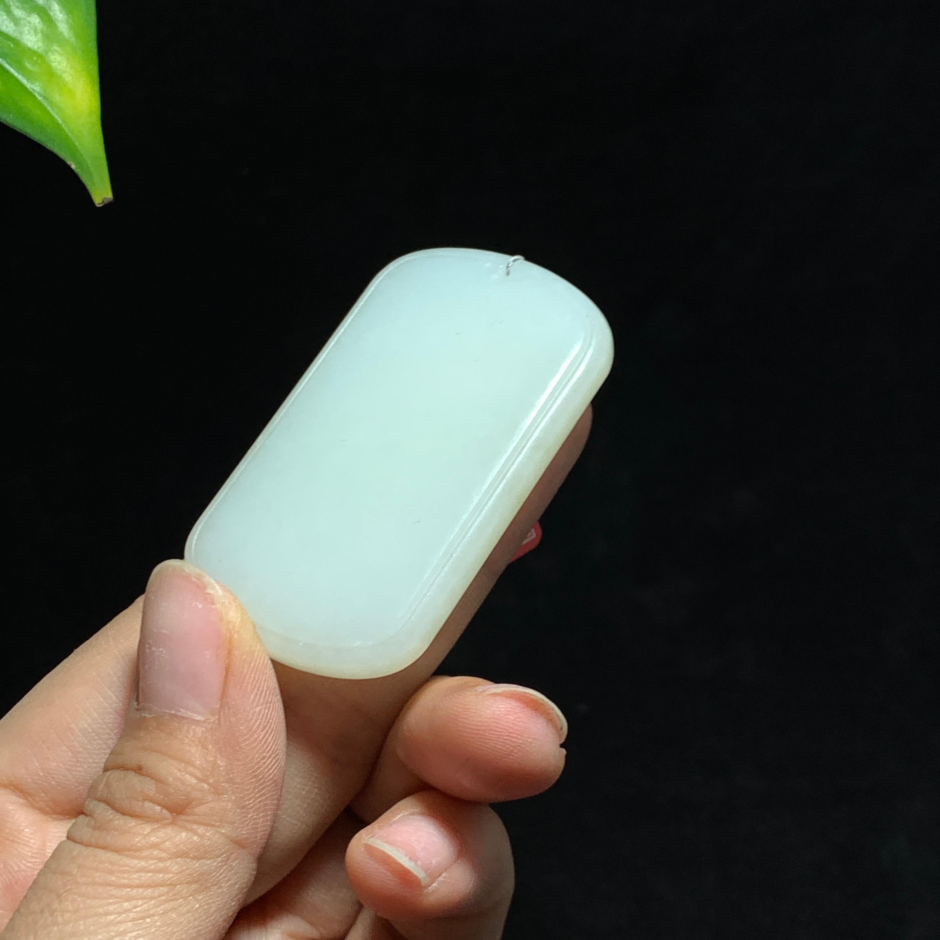 和田山料白玉无事牌挂件（32.7g）