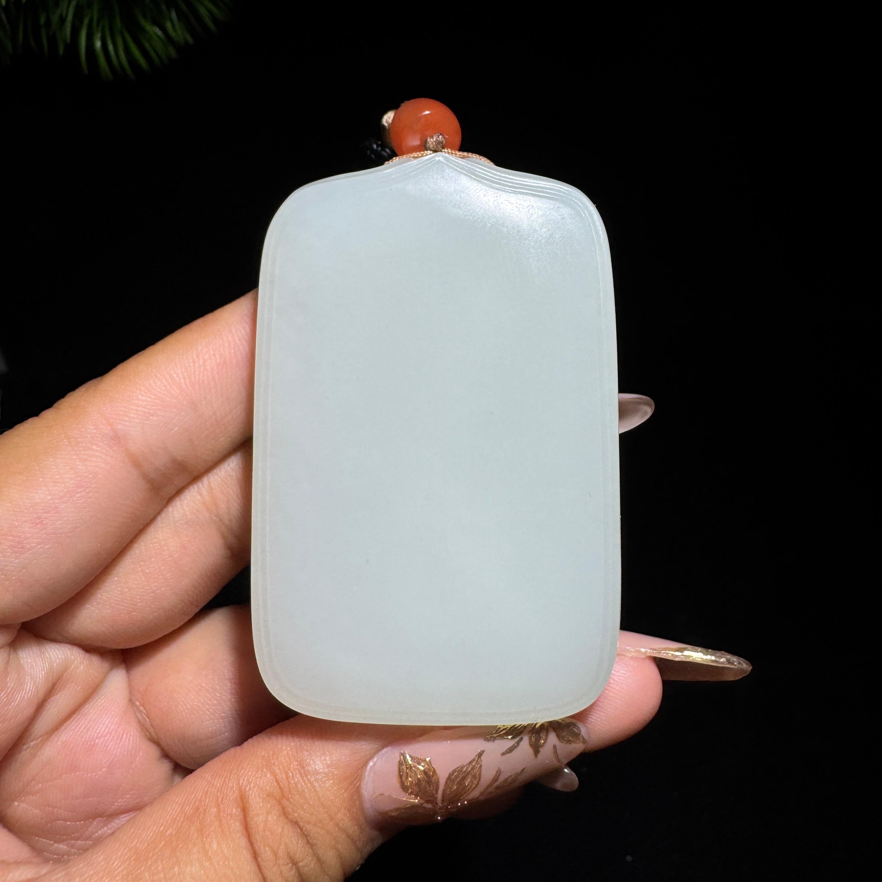 和田玉籽料满皮无事牌（90.0g）