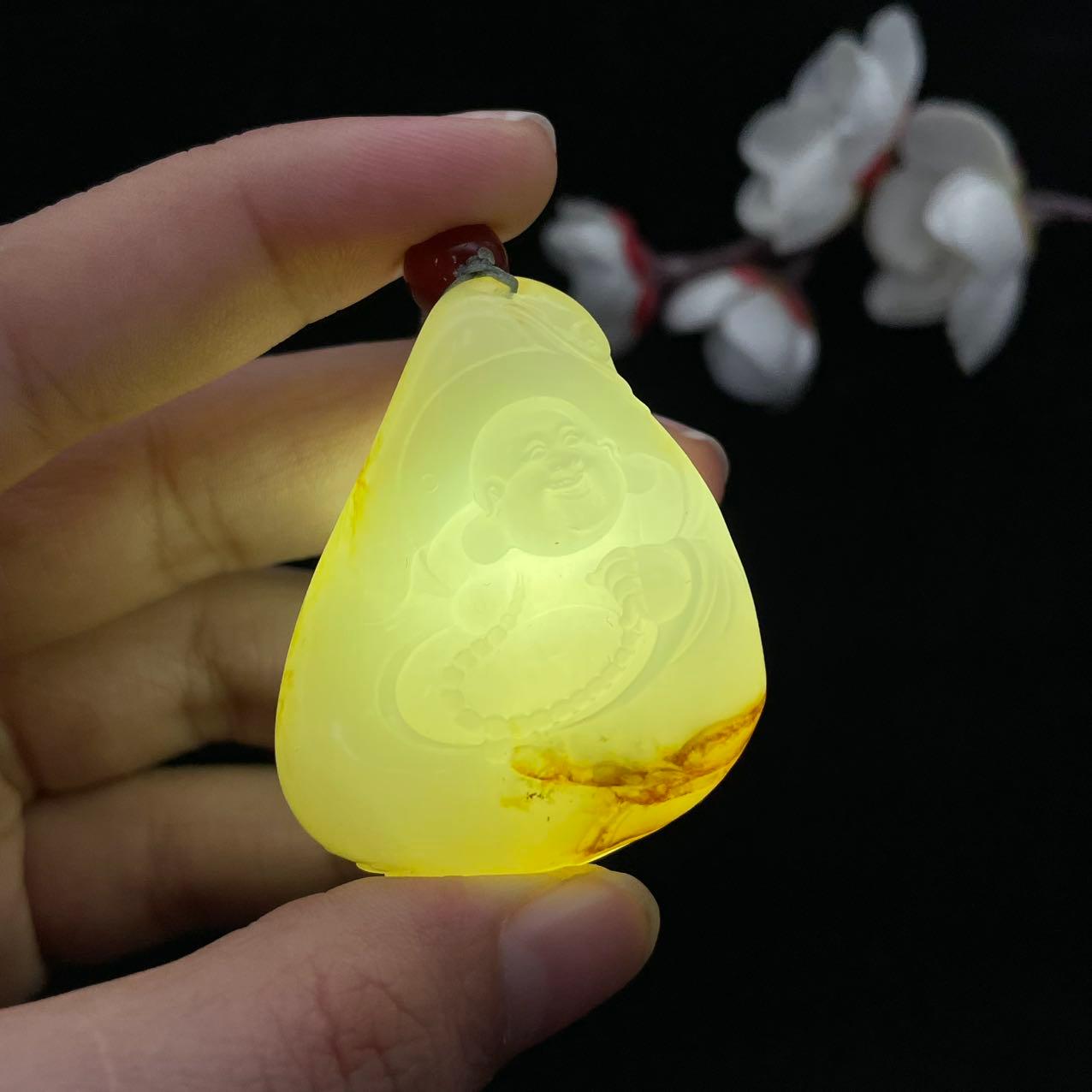 和田玉白玉籽料【佛公】挂件（41.7g）