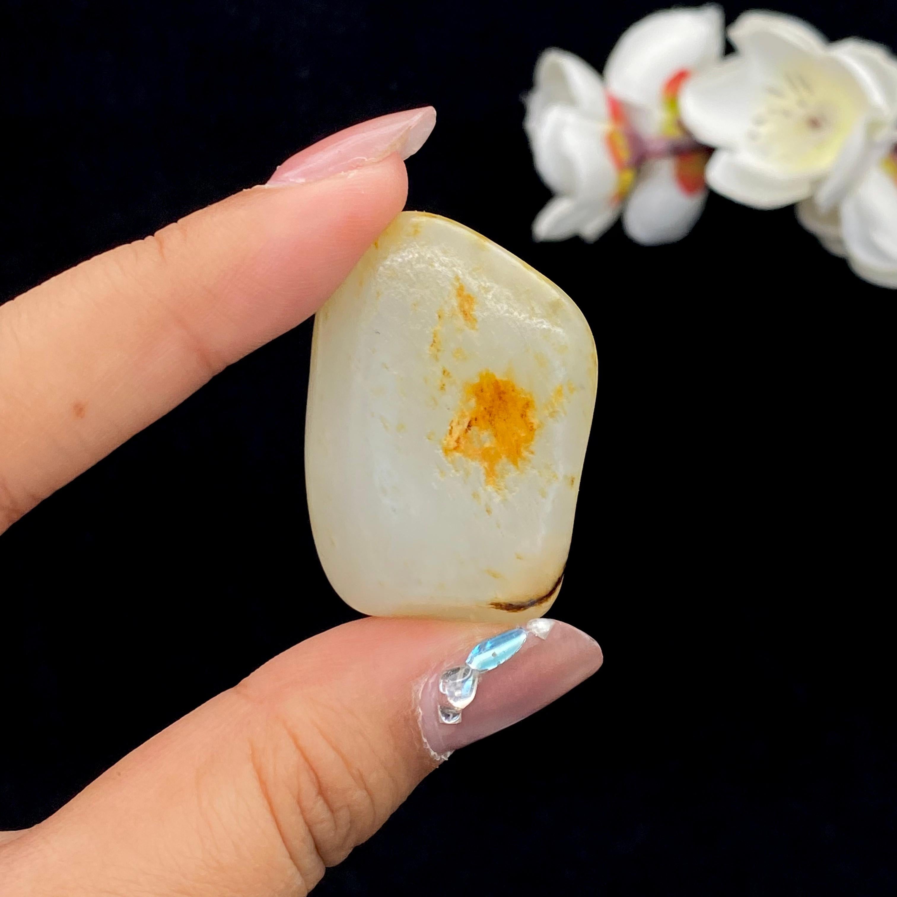 和田玉洒金皮籽料挂件（20.4g）