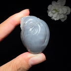 精品和田玉青花籽料发财猪挂件（54.6g）