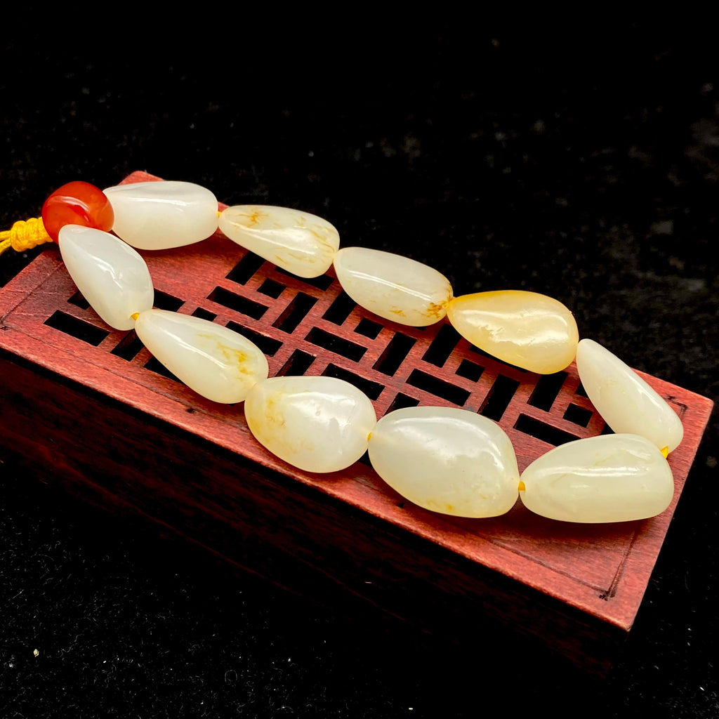 和田玉洒金皮【精品手串】（33.3g）