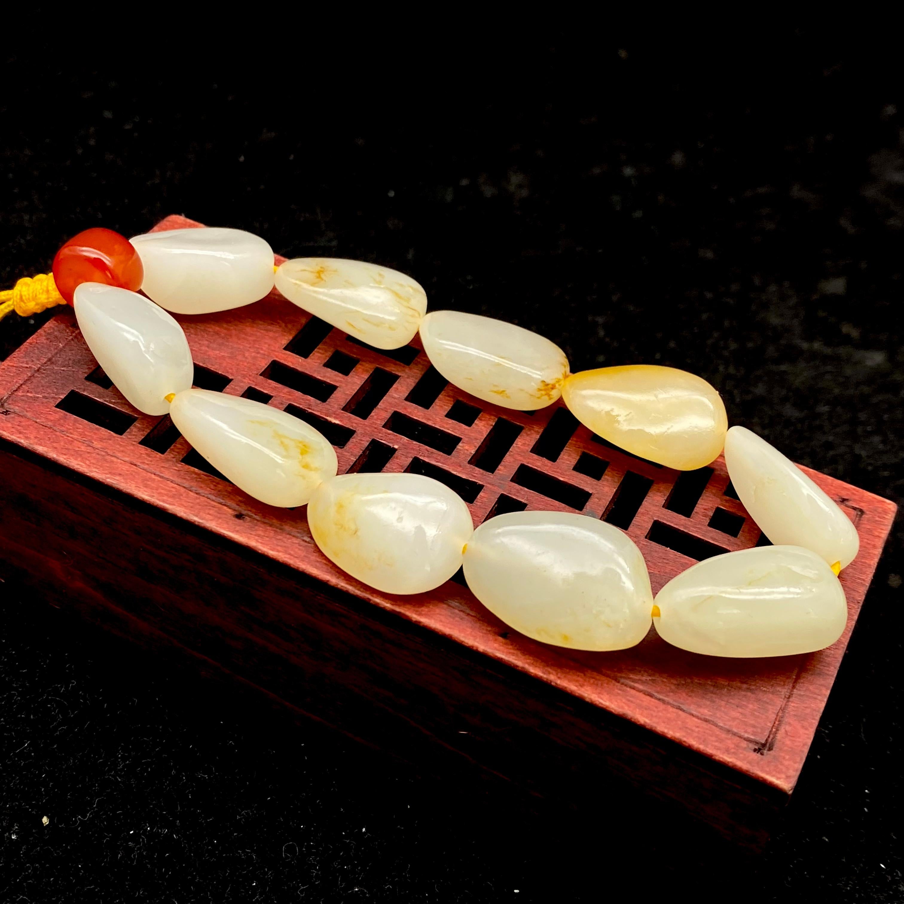 和田玉洒金皮【精品手串】（33.3g）