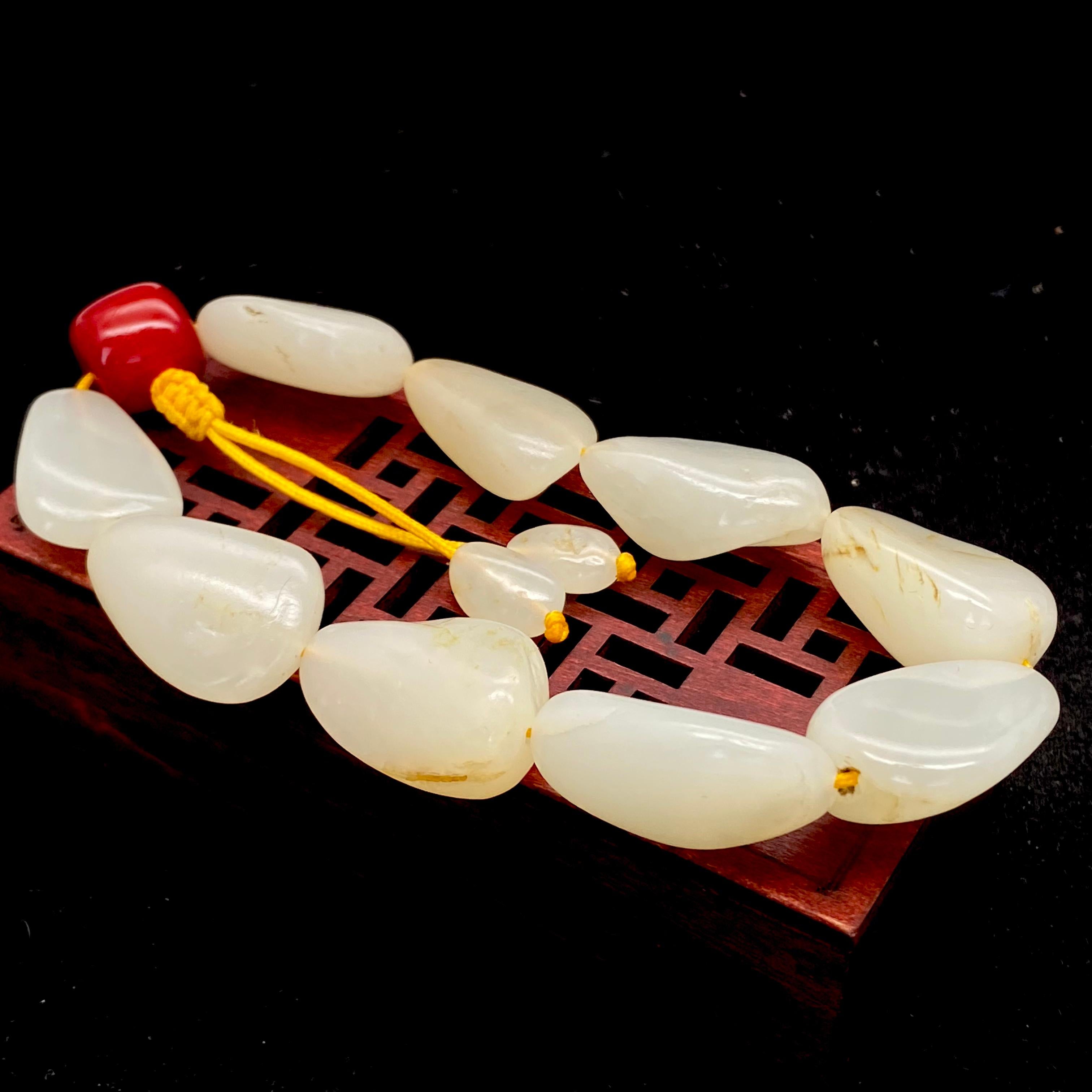 和田玉-白玉【精品手串】（59.5g）