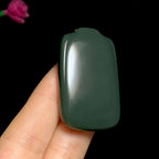 高品质和田玉湖水绿无事牌（50.4g）