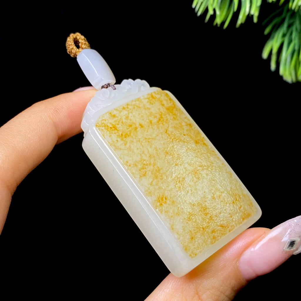 和田玉籽料无事牌（46.3g）