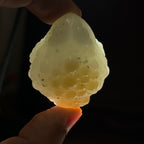 和田玉籽料三色糖点墨青花三足金蟾挂件（37.4g）