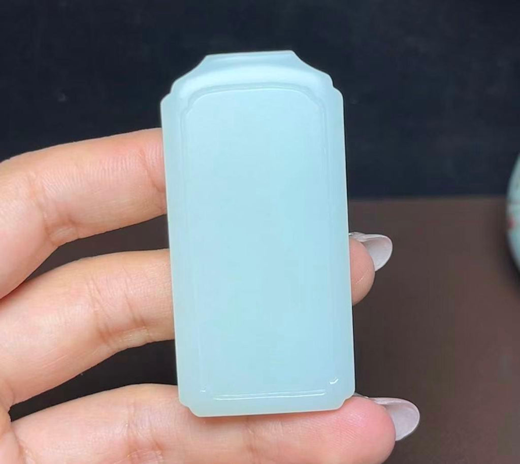 和田羊脂平安无事牌（42.2g）