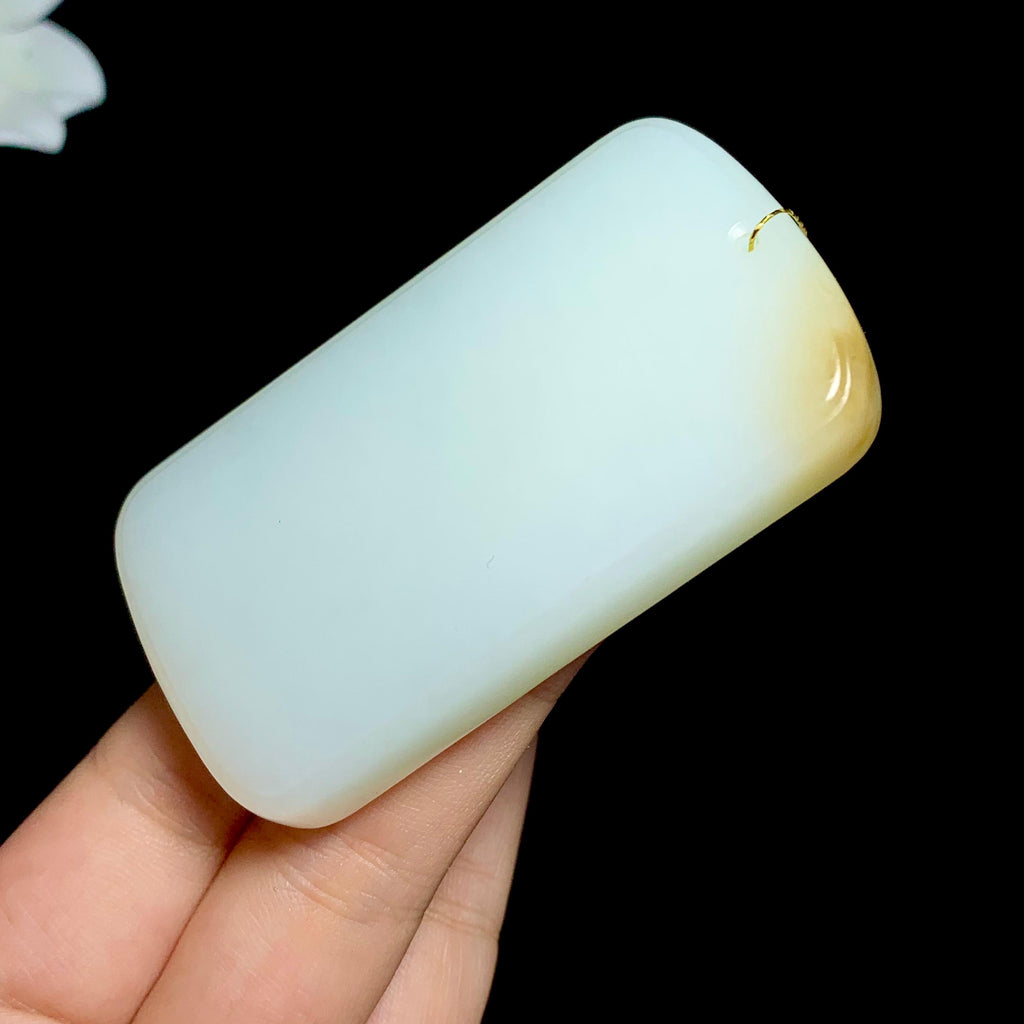 高品质和田山料糖白玉无事牌（82.6g）