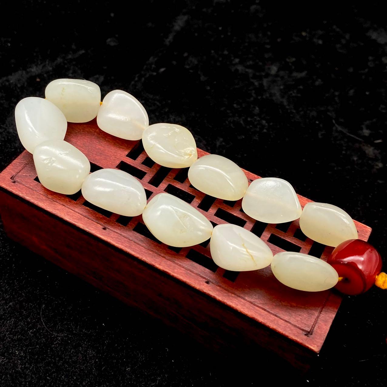 和田玉白玉【精品手串】（44.7g）