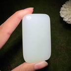 和田玉白玉带翠平安无事牌（96.0g）