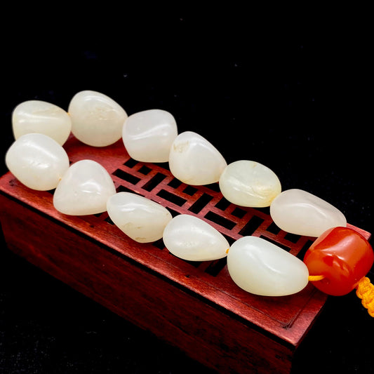 和田玉-白玉【精品手串】（62.1g）