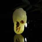 和田玉白玉红皮财神挂坠（65.4g）