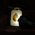 和田玉白玉镶金嵌籽料瑞兽挂坠（22.4g）
