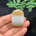 和田玉糖羊脂白玉福佛佛引福来挂件（23.5g）