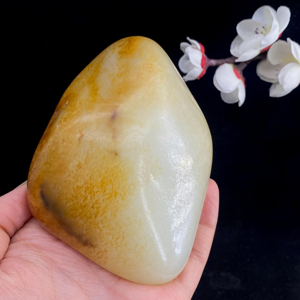 和田玉聚黄皮籽料原石（565.9g）