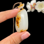 和田玉籽料【马上有福】挂件（14.4g）