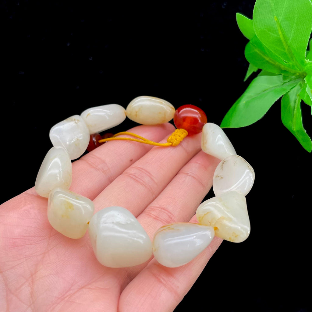 和田玉黄皮籽料【精品手串】（46.3g）