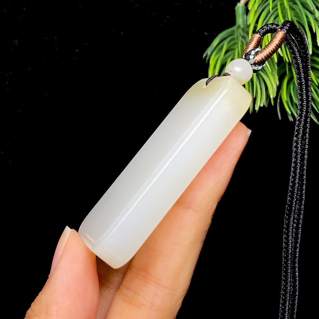和田玉糖白无事牌（38.2g）