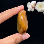 和田玉聚黄皮籽料手把件（62.6g）