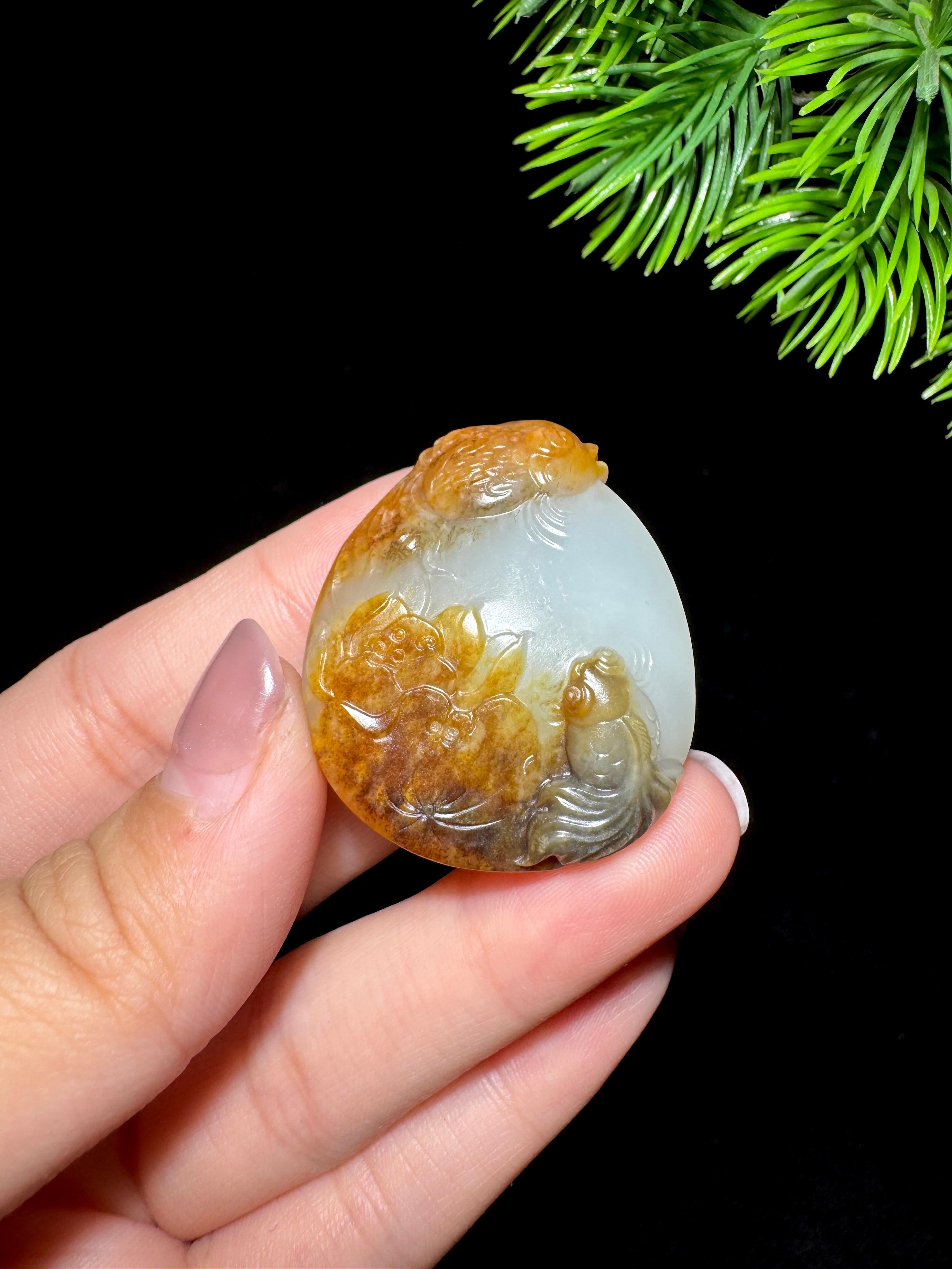 和田玉籽料连年有余（22.7g）