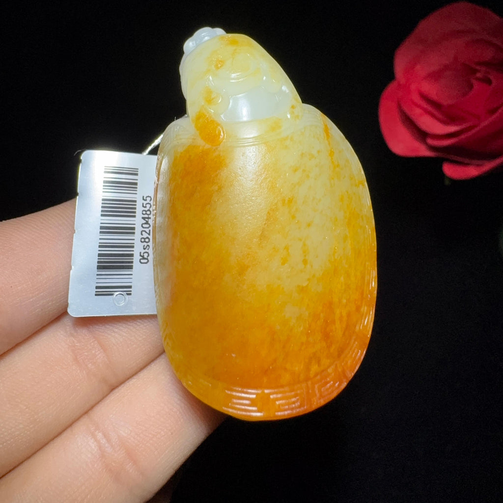 和田玉籽料龙龟挂件（62.5g）