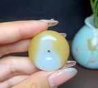 新疆和田玉且末糖白羊脂玉平安扣（24.7g）