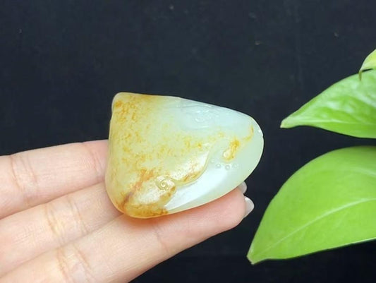 和田羊脂玉平安无事圆牌（13.2g）