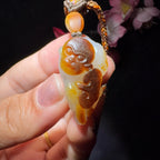 和田玉籽料挂件如意猴（14.0g）