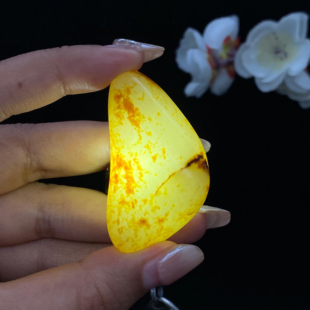 和田玉洒红皮籽料挂件（36.3g）