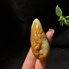 和田玉籽料黄沁蝶恋花（65.0g）