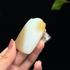 和田山料糖白玉无事牌挂件（40.6g）