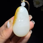 精品特色和田玉糖白挂件佛公（36.7g）