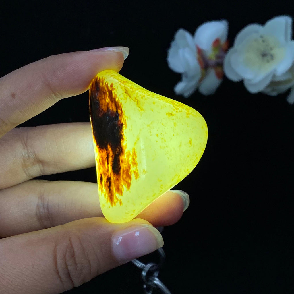和田玉黑红皮籽料挂件（54.5g）