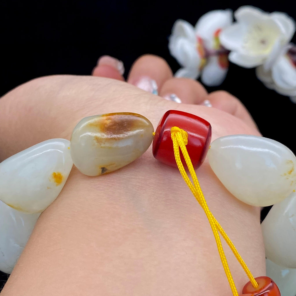 和田玉黄皮【精品手串】（96.8g）